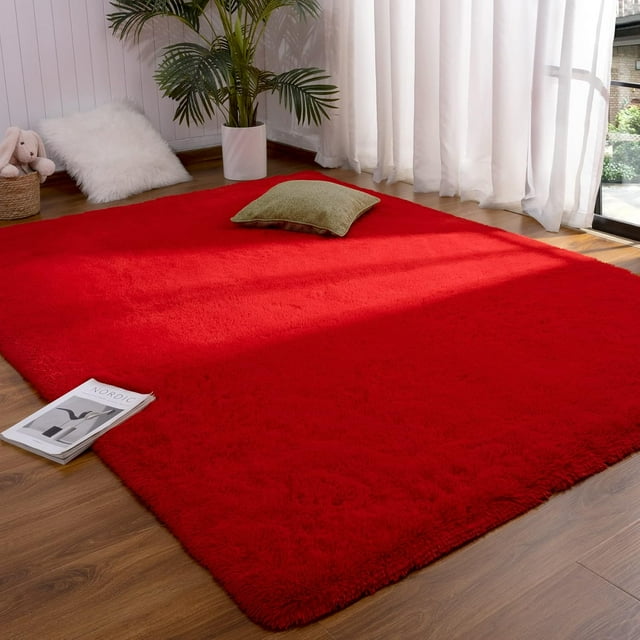 Runner Rug Fluffy Area Rugs for Bedroom Bedside Soft Living Room Shag Rugs Hallyway Entryway xCM Room Decor