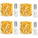 thumbnail image 2 of GDEALER Paquete de 4 16.4 pies 50 luces LED de hadas con pilas con control remoto temporizador impermeable alambre de cobre centelleante cadena de luces para Navidad dormitorio interior al aire libre, 2 of 4