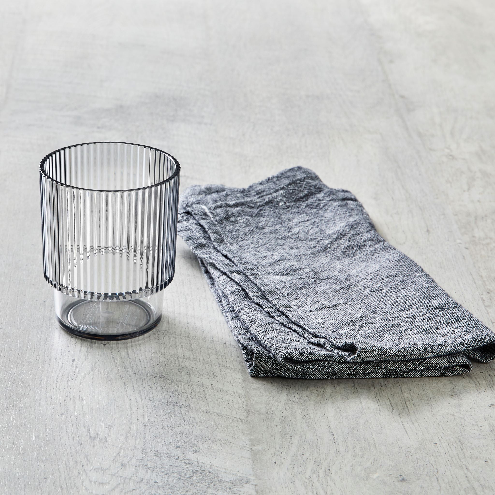 Better Homes & Gardens Gray 2.2-Quart Plastic Ribbed Pitcher Set with Tumblers, 5-Piece