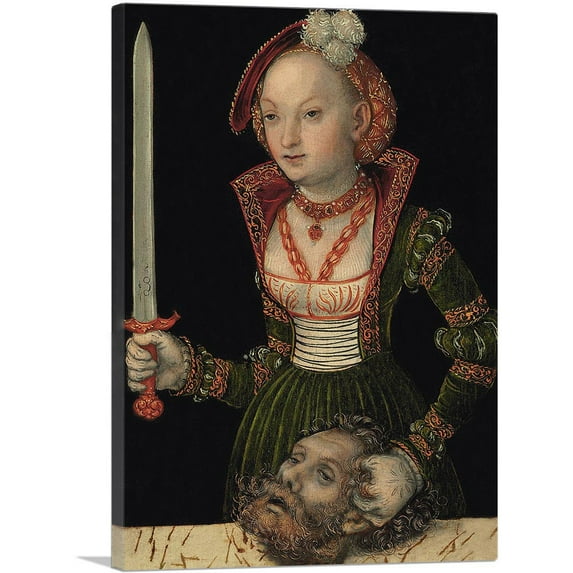 ARTCANVAS Judith And Holofernes Canvas Art Print by Lucas Cranach the Elder - Size: 40" x 26" (0.75" Deep)