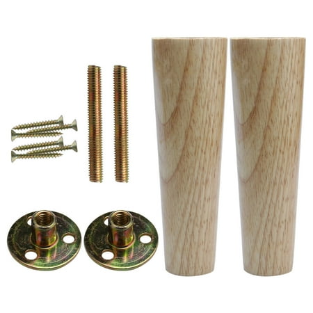 7 Inch Round Wood Furniture Legs Cabinet Feet Replacement