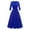 Blue, variant on Dresses for Women Vintage Wedding Guest 3/4 Sleeves Crew Neck Formal Tea Dress