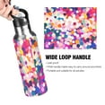 thumbnail image 4 of Yayeee 20oz Insulated Water Bottle Double Wall Stainless Steel with Flip Straw Lid, Purple Colorful Circles, 4 of 7