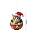 thumbnail image 3 of JeashCHAT Cute Animal Christmas Ornaments, Cat Hanging Ornaments, 2D Flat Acrylic Pendant Christmas Tree Decorations, Christmas Pet&nbsp;Memorial&nbsp;Gifts, 3 of 6