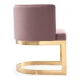 thumbnail image 3 of Manhattan Comfort Aura 18.9" Velvet Dining Chair in Blush Pink/Polished Brass, 3 of 5
