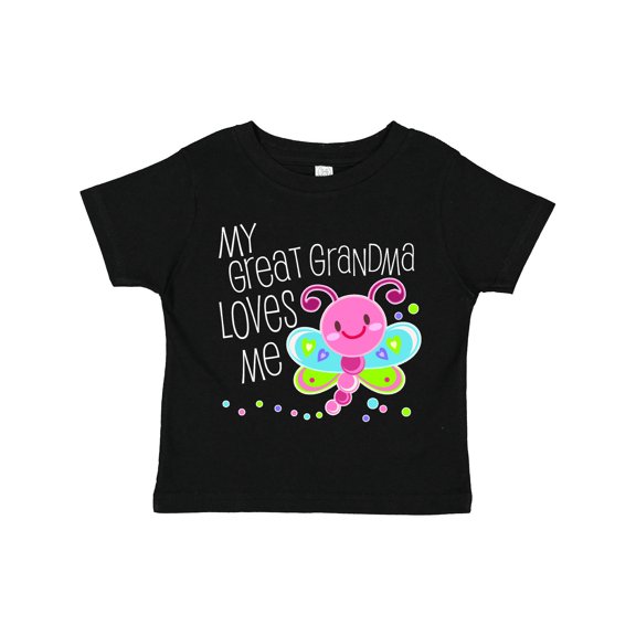 Inktastic My Great Grandma Loves Me- Cute Dragonfly Boys or Girls Toddler T-Shirt