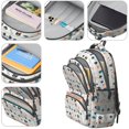 thumbnail image 4 of Police and Megaphone White Pattern Cute School Backpack Bag with Padded Back and Adjustable Shoulder Straps 16.9 X 12.6 X 5.9 Inches, 4 of 5