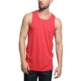 thumbnail image 4 of G-Style USA Men's Straight Hem Long Length Tank Top TT60 - Red - 5X-Large, 4 of 7