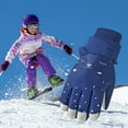 thumbnail image 2 of Penkiiy Winter Gloves Kids Winter Gloves for Kids Boys Girls Snow Windproof Mittens Outdoor Sports Skiing Blue Gloves, 2 of 3