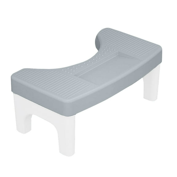 Kezqiaxn Toilet Stool for Kids Portable Poop Stool for Bathroom, Potty Foot Step Stool Squat Adult, Toilet Leg Raiser Stand for Feet, Toilet Assistance Steps for Seniors & Toddlers Gray