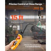 VEVOR 2200 lbs Electric Chain Hoist, 20 ft Lifting Height, 120V Single Phase Overhead Crane with 15 ft Wired Remote Control, G100 Chain Electric Lift Hoist for Factories, Warehouses, Garages