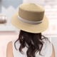 thumbnail image 5 of Sombrero de ala ancha y plana con parte superior de perla para mujer, de circunferencia de 56 a 58 cm, sombrero para el sol, plegable, para exteriores, para verano, 5 of 5
