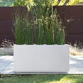 thumbnail image 3 of Veradek Block Series Long Box Medium Plastic Planter - White, 3 of 5