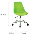thumbnail image 2 of OSP Home Furnishings Emerson Office Chair with Pneumatic Chrome Base in Green Finish, 2 of 5