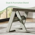 thumbnail image 3 of Finmind 70.9-Inch Farmhouse Dining Table: Wood Kitchen Table with Double X-Base, Gray, 3 of 7