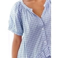 thumbnail image 3 of Conjunto de pijama COZYPOIN Gingham de algodón a cuadros de 2 piezas para mujer, 3 of 7