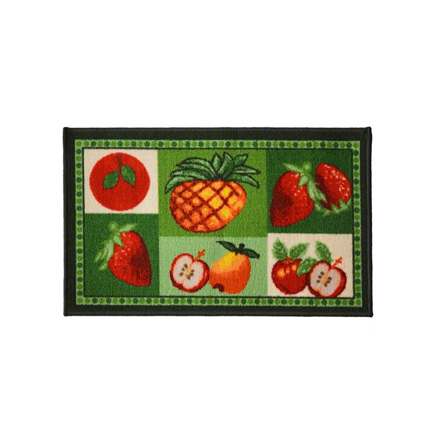 Mixed Fruit 18x30 Rectangle Kitchen Rug, Area Rug, Mat, Carpet, NonSkid Latex Back Walmart