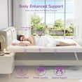 thumbnail image 2 of 2 Inch Twin XL Size Mattress Topper with Tencel™ Cover, Gel Infused Swirl Memory Foam Bed Topper, Ventilated Mattress Pad for Back Pain, Pressure Relief, Adjustable Straps, 2 of 7