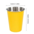 thumbnail image 2 of Gouttes de Pluie Rentrée des Classes Gobelet en Acier Inoxydable Jaune Gobelet d'Eau Chaude Boire Portable Usage Quotidien 1 Pcs, 2 of 8