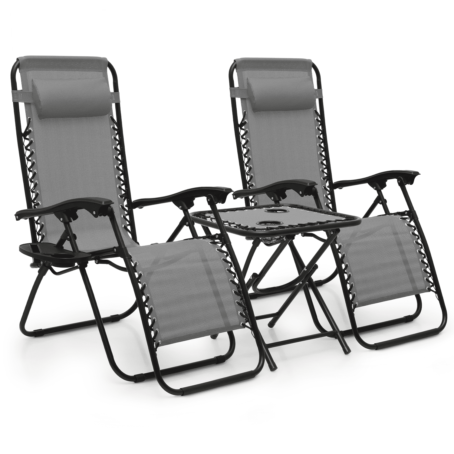 Magshion 3Piece Zero Gravity Chairs Outdoor Folding Recliners
