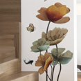 thumbnail image 1 of 1pc Butterfly & Lotus Pattern Wall Sticker, PVC, Waterproof, Wall Art Decal, For Home Decor, 1 of 4