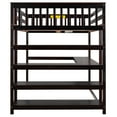 thumbnail image 6 of MODERNLUXE Wood Full Size Loft Bed with Desk and Shelves, Espresso, 6 of 14