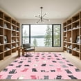 thumbnail image 2 of ODIKA 6'x9' Machine Washable Non-Slip Area Rug, Kawaii Pink High Traffic Rug, Pink, 1056350, 2 of 7