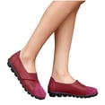 thumbnail image 3 of KBODIU Loafers for Women Casual Slip on Dress Loafers Womens Comfortable Roman Sandals Outdoor Walking Flats Shoes Low Tops Fashion Flats for Summer Wine 37, 3 of 4
