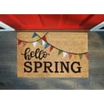 thumbnail image 3 of Kashi Home Printed Coir Fiber 18x28 Non-Slip Doormat, Durable Outdoor / Indoor Rug, Entryway, Front Door, Porch, Patio, Welcome Mat, Happy Springtime, Floral Spring Design Decor (Hello Spring Flags), 3 of 6