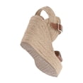 thumbnail image 4 of Sandalia De Plataforma Argelia Con Yute Natural Cabra Piel Camel Con Látigo Ajustable Para Mujer, 4 of 5