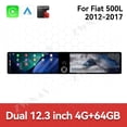 thumbnail image 2 of ZWNAV Dual 12.3 inch Screen Car Radio For Fiat 500L 2012-2017 Android GPS Navigation Multimedia Video Player Stereo Receiver Head Unit, 2 of 14