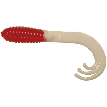 Big Bite Baits 2" Tripple Tip Grub (Base UPC 0080510401890) Color RED-WHT