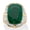Yellow Gold-Plated Brass, variant on 11.24 Cttw. Green Emerald and White Topaz Two-Tone Gold-Plated Silver Ring