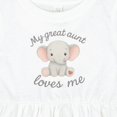 thumbnail image 4 of Inktastic My Great Aunt Loves Me Elephant Girls Baby Dress, 4 of 5