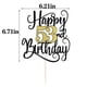 thumbnail image 2 of Decoración Para Tarta De Feliz Cumpleaños Número 53, Decoración Para Tarta De Fiesta De Cumpleaños 53 (Destellos Negros Y Dorados 53Rd), 2 of 5