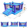thumbnail image 4 of KloKick 15x12 FT Inflatable Bounce House with Slide & Blower, Large Bouncy Castle for 3–10 Year Old Kids, Outdoor Playhouse with Basketball Hoop & Safety Net, Blue, 4 of 10