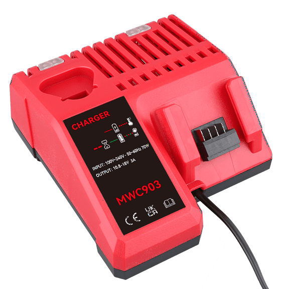 Replacement Rapid Charger for Milwaukee M12-18C Charger for 12-18V 3A Lithium Ion Battery 48-59-1812 48-11-2420 48-11-2440 48-11-1815 48-11-1820 48-11-1840 48-11-1850 48-11-2401 48-11-1890