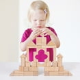 thumbnail image 4 of 100 Blocs de Construction en Bois Naturel, Blocs de Formes Différentes, dès 3 Ans, 4 of 5