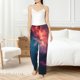thumbnail image 4 of Fotbe Cosmic Paint Swirl Pantalones de Pijama para Mujer, Pantalones de Dormir, Pantalones Pj con Cordón y Bolsillos-Small, 4 of 6