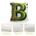 thumbnail image 4 of Leisuo Decorative Flower Pillow Case Rustic Farmhouse Boho Home Decor Petal Monogram Pillow Case English Alphabet Letter Throw Pillow Cover for Sofa Couch Indoor Outdoor, 4 of 5