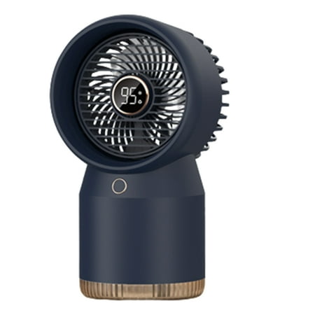 

Portable USB Mini Charging Fan Handheld Silent Cooling Fan Air Cooler Air Cooler for Home Office Desk Outdoor Travel Blue With Battery
