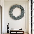 thumbnail image 2 of Bergamo Art 50" Preserved Decorative Real Eucalyptus Wreath in Green, 2 of 5