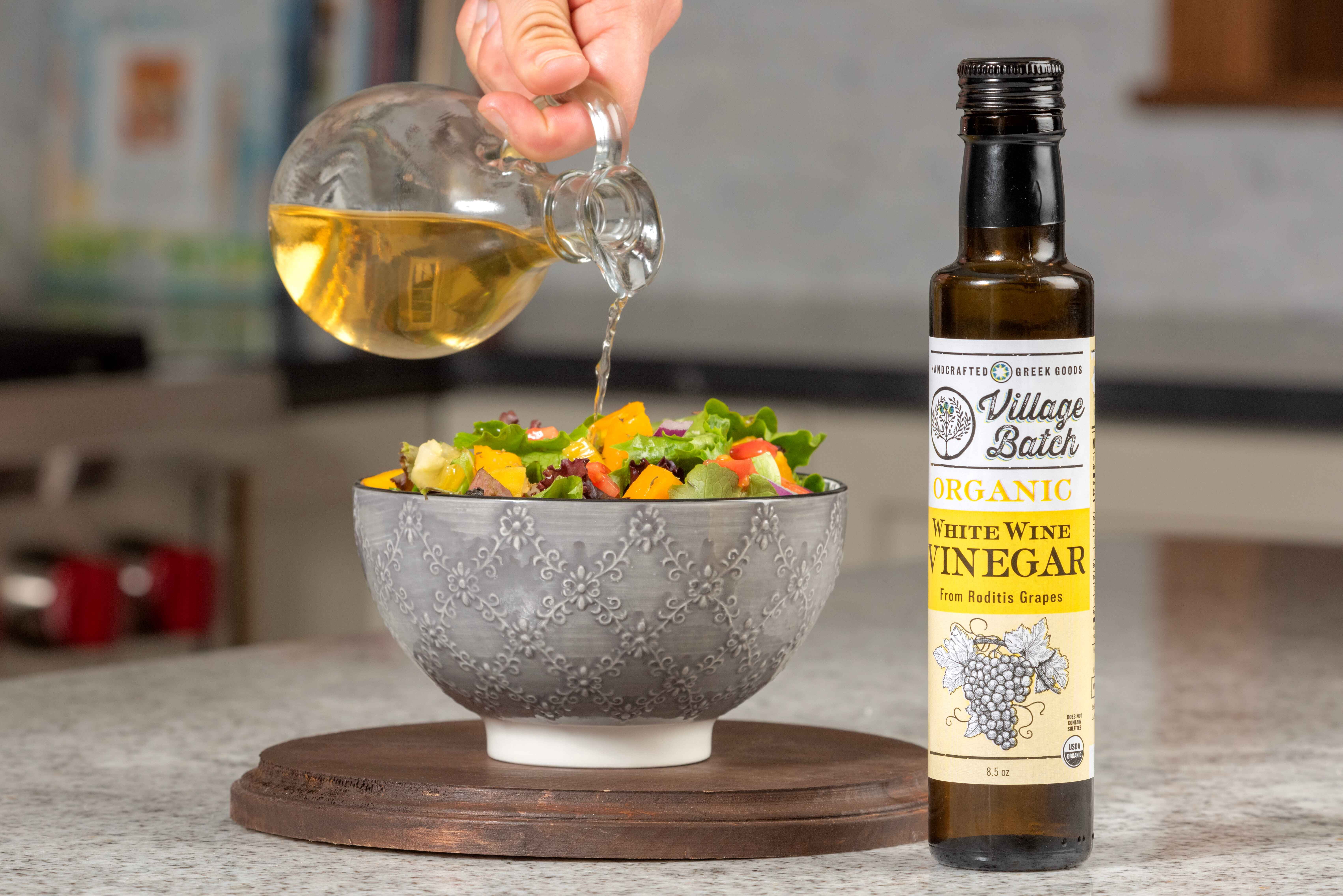 Organic White Wine Vinegar 2 pack, Single Origin, No Sulfites; 8.5oz each