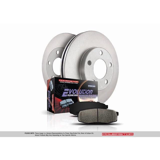 Power Stop Brake Kit K6806 1-Click Brake Kit; Carbon Fiber Ceramic Brake Pads; Silver Zinc Plated Cross-Drilled And Slotted Rotor; With Rotor/Brake Pad/Hardware