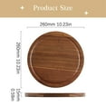 thumbnail image 6 of Japanese Style Acacia Wood Serving Tray, Round Wooden Cake Platter 26 cm, Flat Baking & Dessert Board, 6 of 7