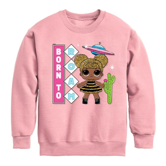 LOL Surprise! - Queen Bee Born To Roam - Toddler And Youth Crewneck Fleece Sweatshirt
