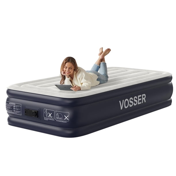 Colchón inflable VOSSER Twin XL 203 x 99 x 46 cm con bomba integrada 110 V