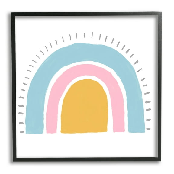 Stupell Indtries Sunrise Rainbow Shape Blue Pink Yellow Sky,12 x 12,Design by Kali Wilson