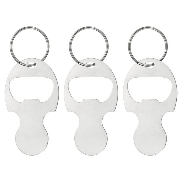 Uxcell 3Pcs Llavero de Token de Carrito de Compras 2.4" Removedor Plateado