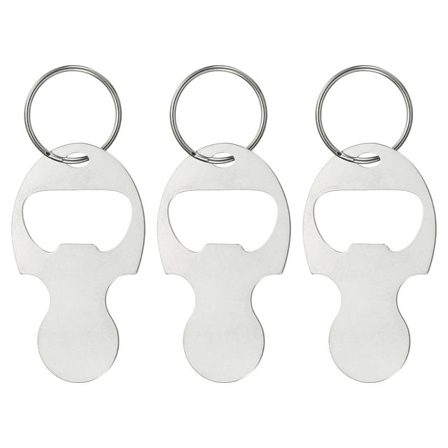 Uxcell 3Pcs Llavero de Token de Carrito de Compras 2.4" Removedor Plateado